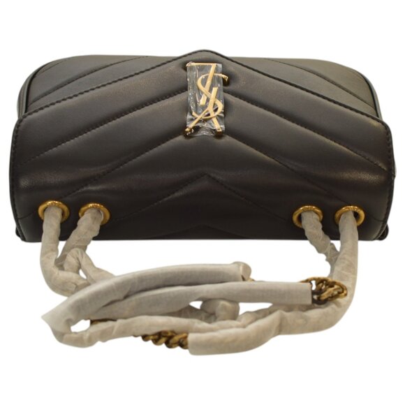 Yves Saint Laurent LOULOU small in MATELASSÉ black lambskin leather shoulder bag - Picture 6 of 16